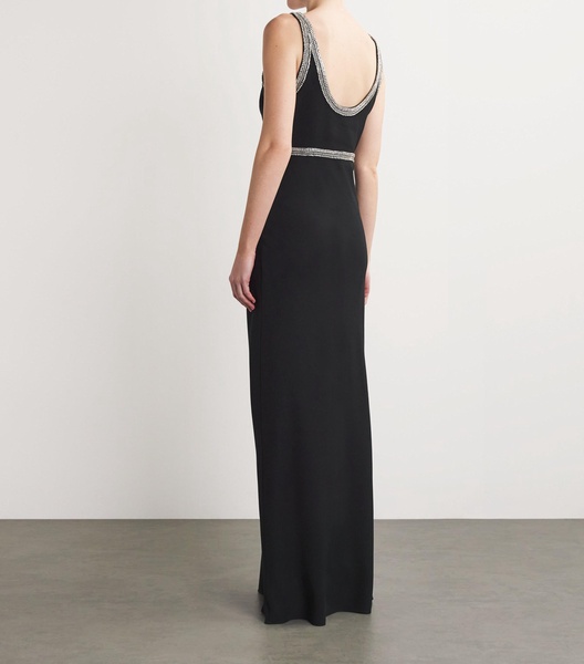 Bead-Trim Flores Maxi Dress