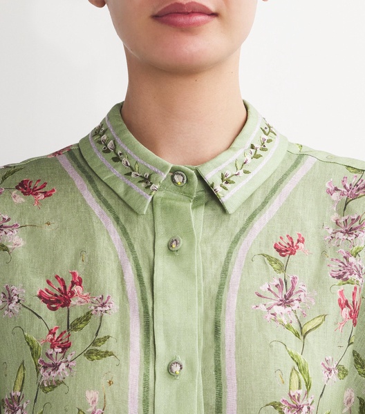 Linen Floral Print Cecilia Shirt