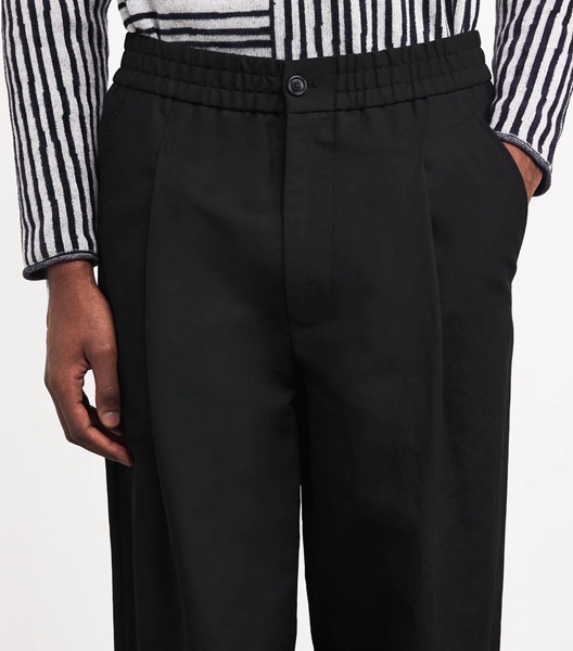 Linen-Cotton Tailored Trousers