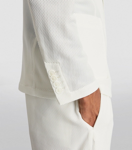 Waffle-Knit Blazer