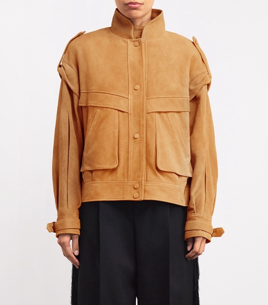 Lambskin Suede Oversized Jacket