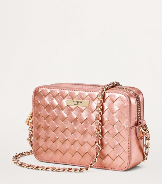 Leather Woven Milly Cross-Body Bag