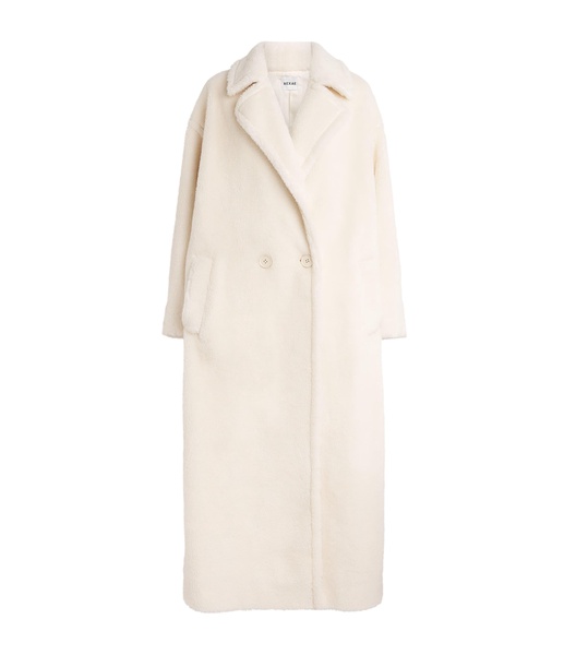 Wool Shearling Oversized Coat