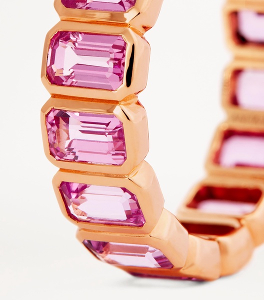 Rose Gold and Pink Sapphire Bezel Ring