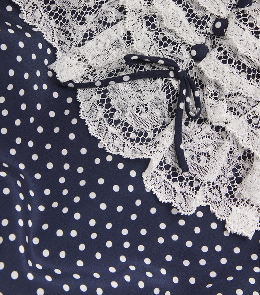 Silk Polka Dot Midi Dress