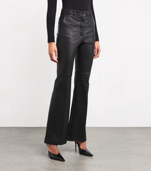 Leather Tafira Flared Trousers