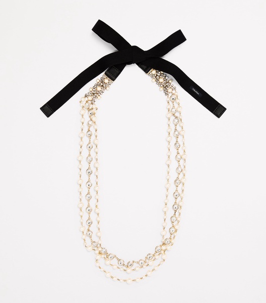 Embellished Pearl and Rhinestone Necklace