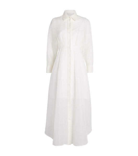 Linen-Silk Shirt Dress