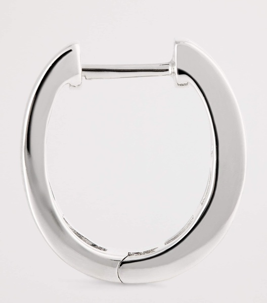 White Gold and Diamond Meryl Huggie Earrings
