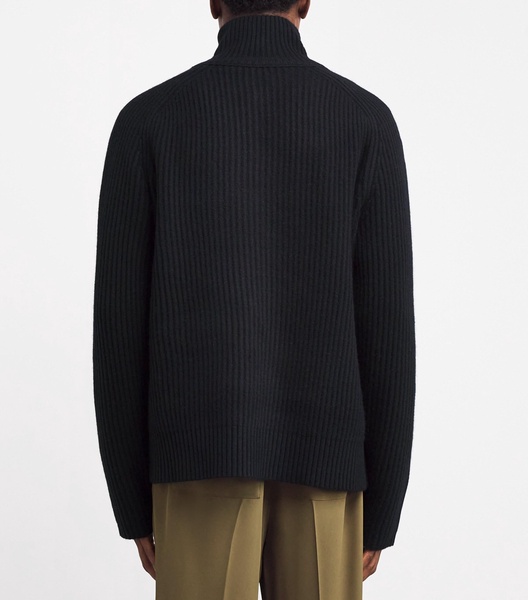 Cashmere-Blend Half-Zip Henry Sweater
