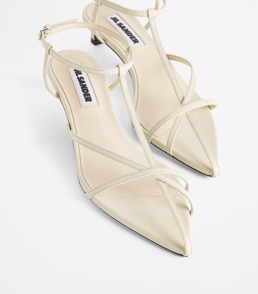 Leather Strappy Heeled Sandals 35