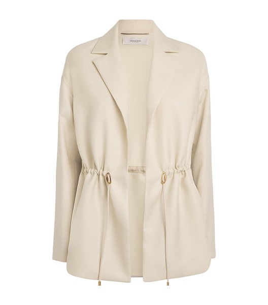 Wool-Silk Drawstring Jacket