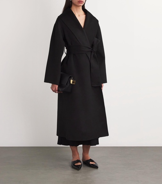 Wool-Cashmere Wrap Coat