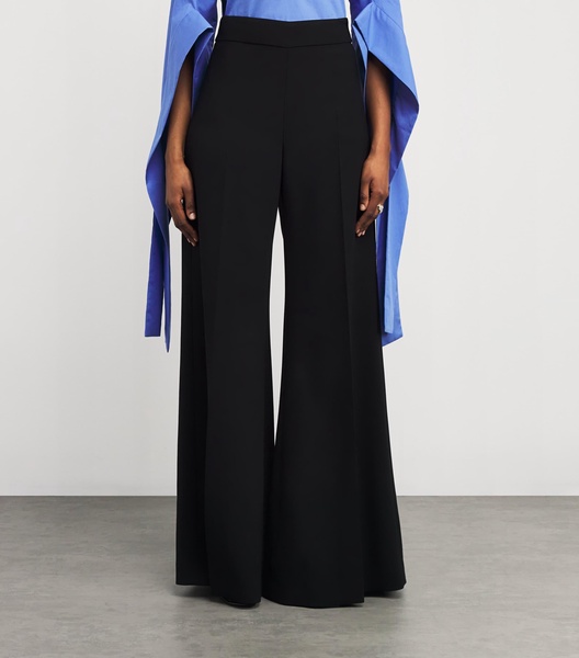 Virgin Wool Flared Trousers