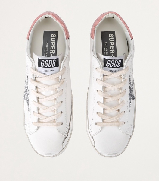 Leather Croc-Embossed Super-Star Sneakers