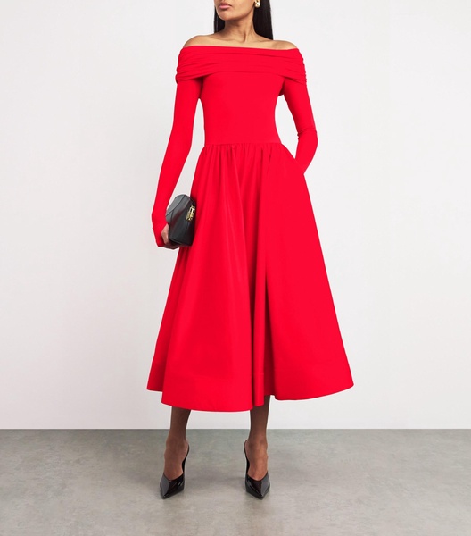 Stretch-Cotton Chara Midi Dress