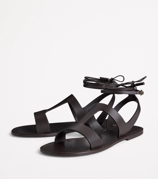 Leather Wrap-Around Sandals