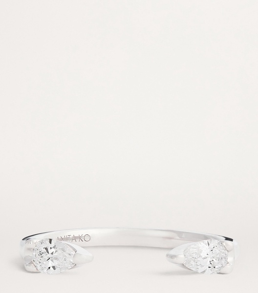 White Gold and Diamond Orbit Ring