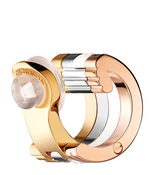 Mixed Gold and Diamond Quatre White Edition Single Ear Clip