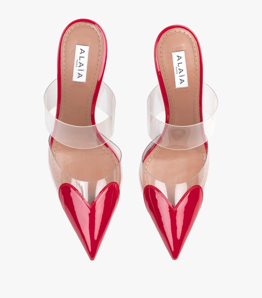 Patent Leather Le Coeur Mules 90