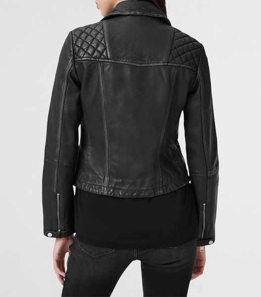 Leather Cargo Biker Jacket