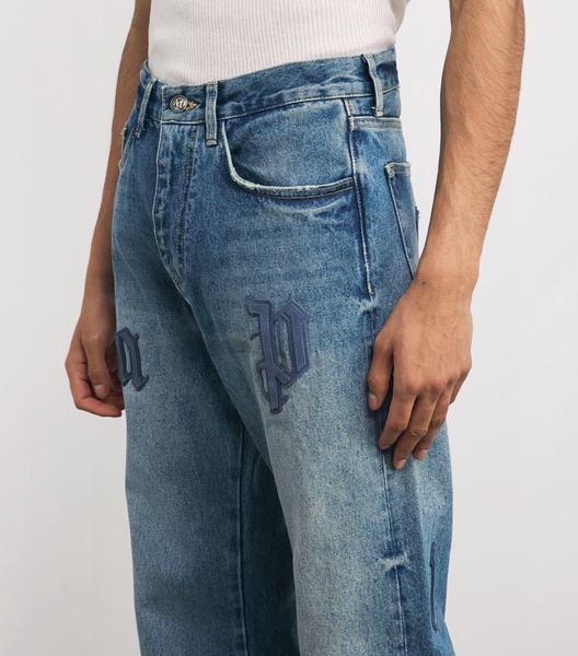 Logo Patch Baggy Jeans
