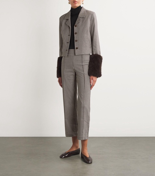 Check Print Knack Trousers