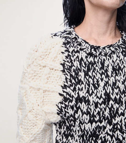 Wool-Blend Cropped Sweater