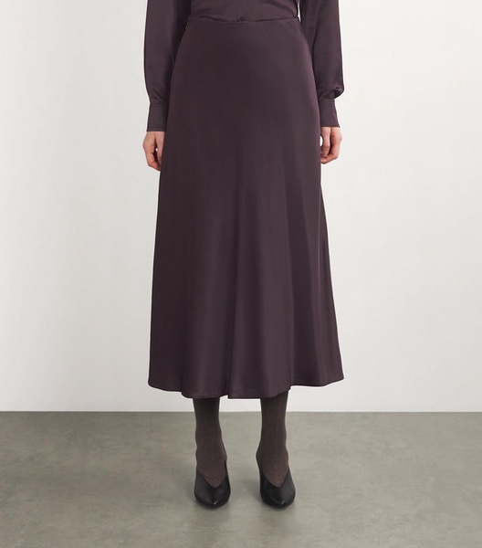 Silk Bias Midi Skirt