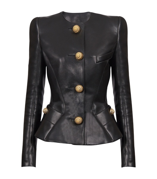 Peplum Leather Jacket