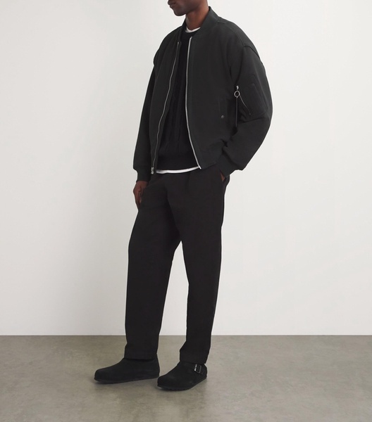 Cotton-Blend Bomber Jacket