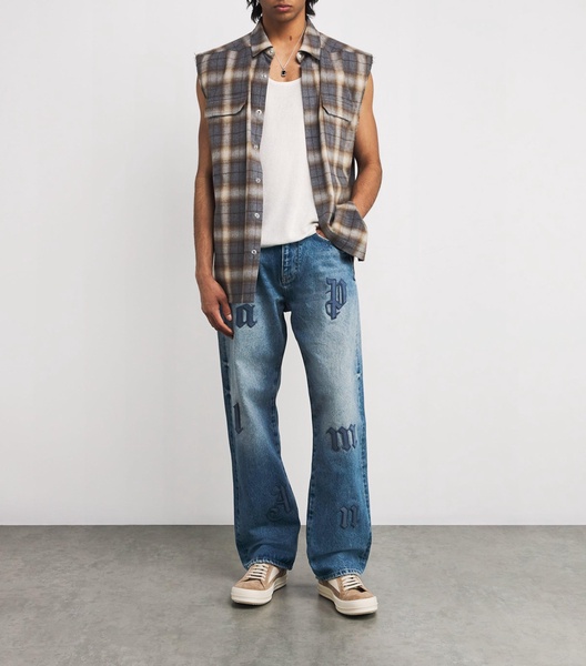 Logo Patch Baggy Jeans