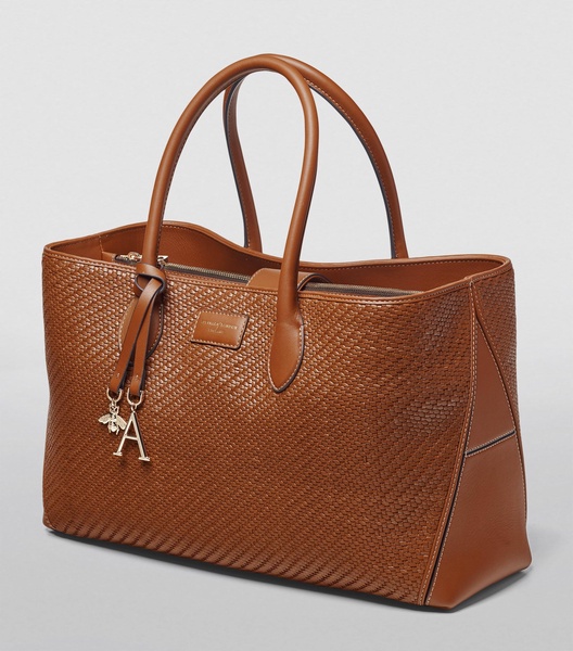 Woven Leather London Tote Bag