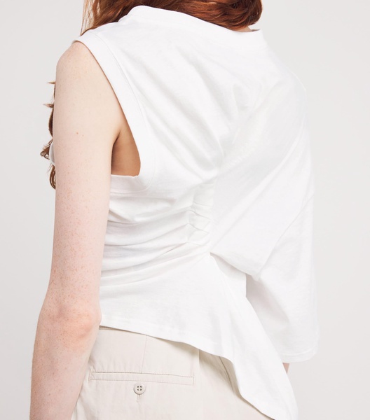 Organic Cotton Asymmetric Knot Top