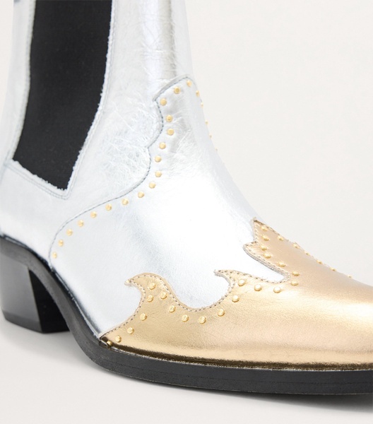 Leather Denver Stud Ankle Boots 43