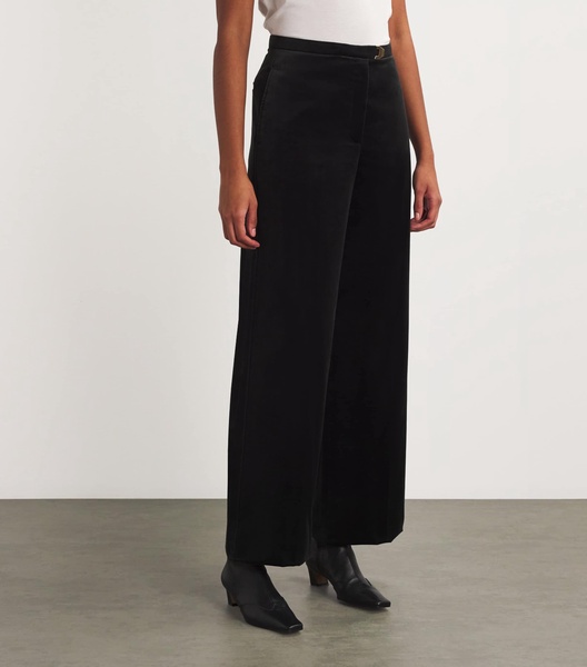 Cotton Wide-Leg Amanda Trousers