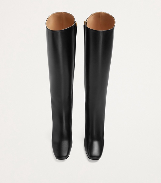 Leather Knot Knee-High Boots 90