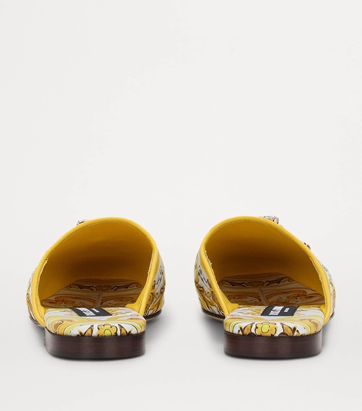 Crystal-Embellished Majolica Mules