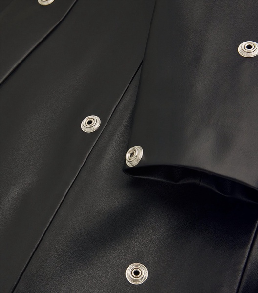 Faux Leather Studded Coat