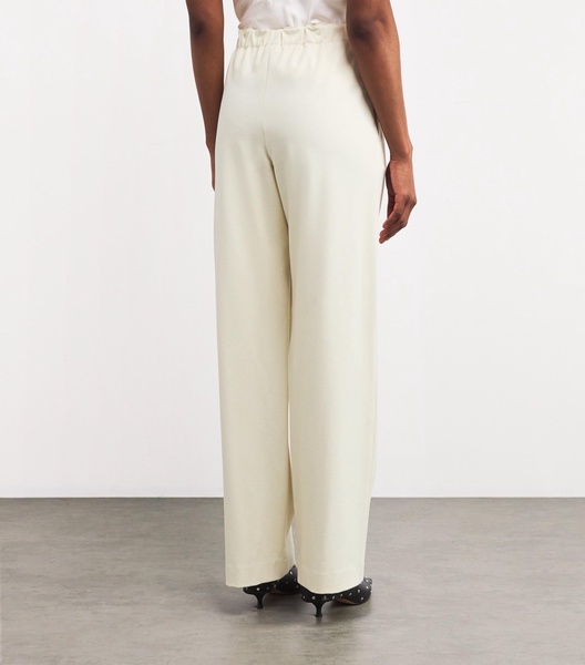 Bead-Detail Elasticated-Waist Trousers