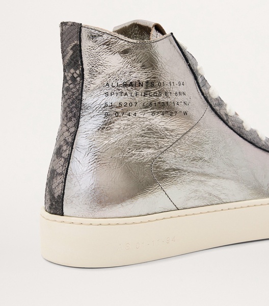 Leather Tana Metallic High-Top Sneakers