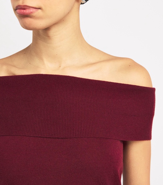 Wool-Cashmere Off-The-Shoulder Top