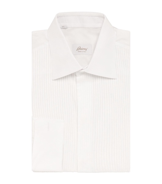 Cotton Plastron-Detail Shirt