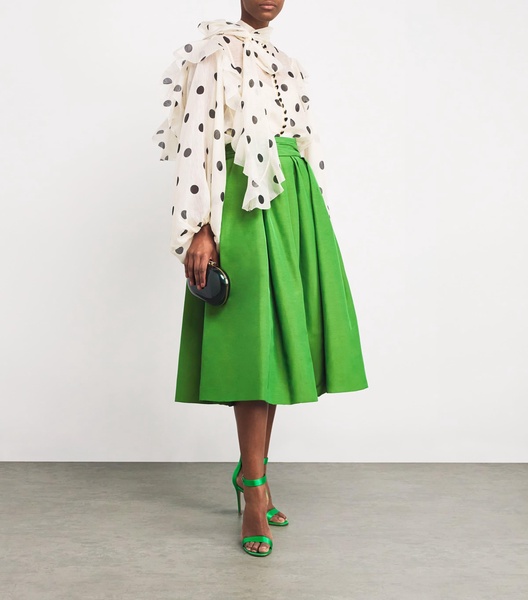 Cummerbund Midi Skirt