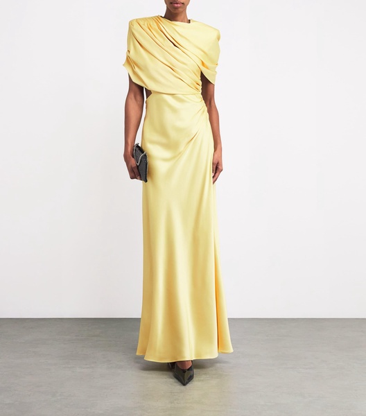 Satin Draped Gown