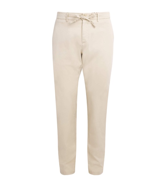 Stretch-Cotton Drawstring Trousers