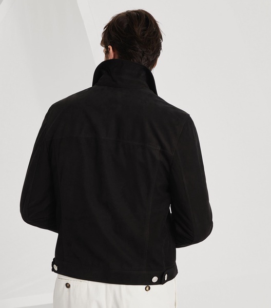 Nubuck Leather Shirt Jacket
