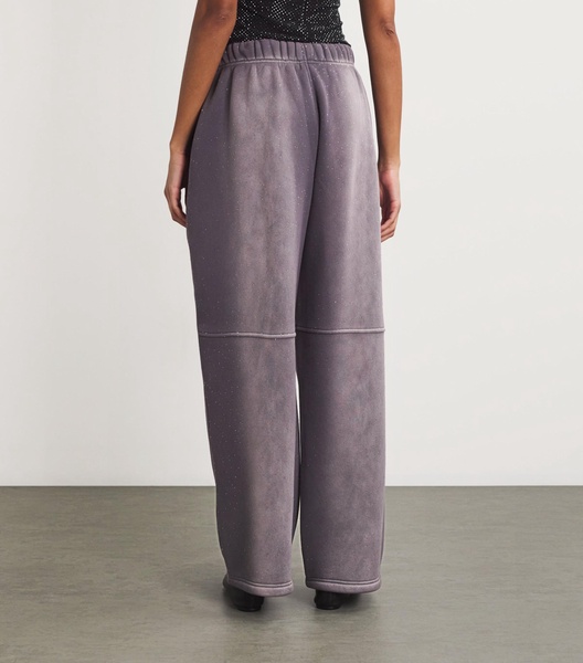 Cotton-Blend Rhinestone-Embellished Sweatpants