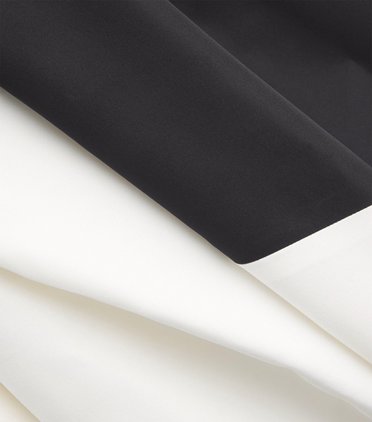 Silk Colour-Block Strapless Gown