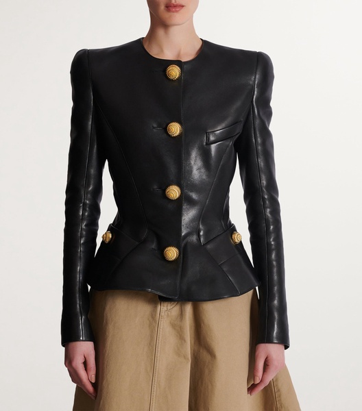 Peplum Leather Jacket